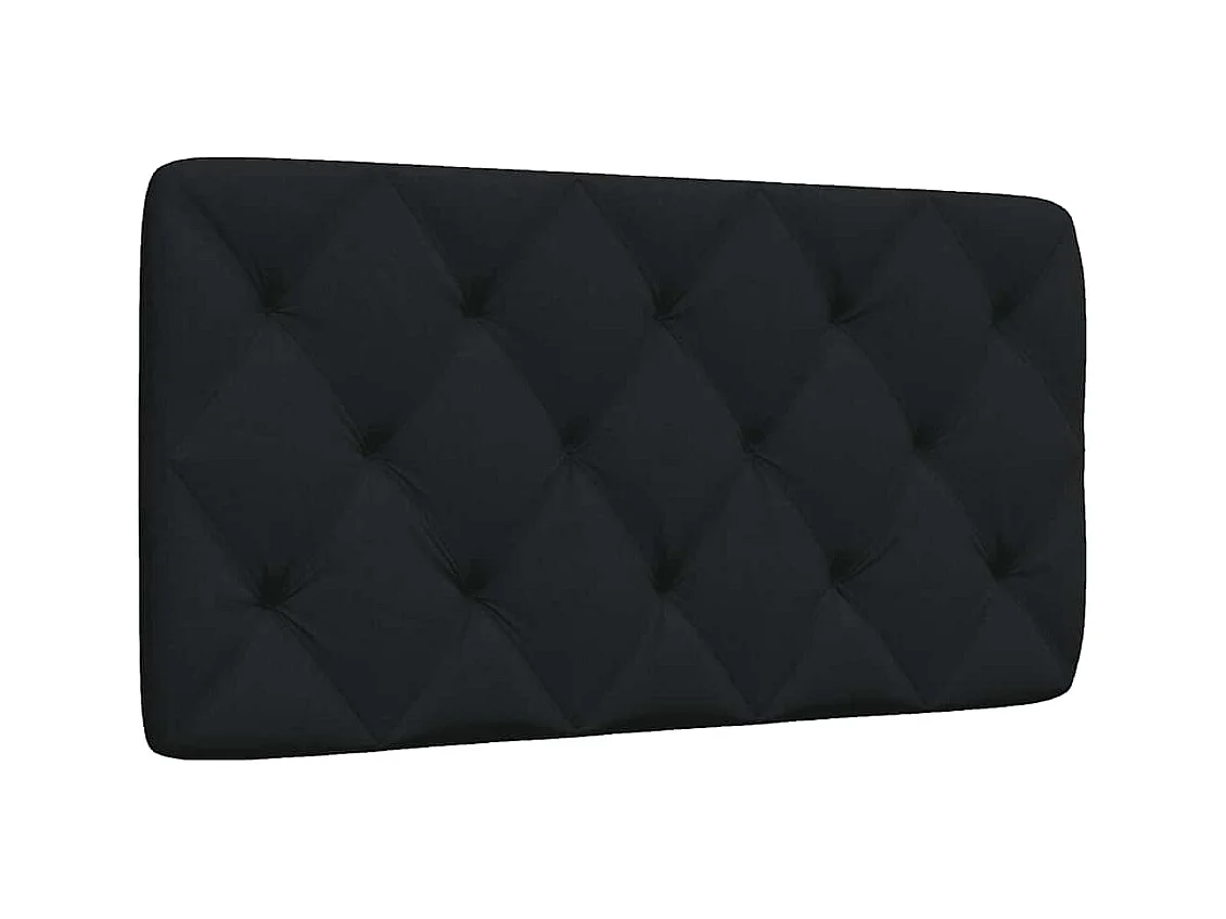 Cabecero de Cama | Cabezal de cama | Mueble de cabecero acolchado tela negro 100 cm