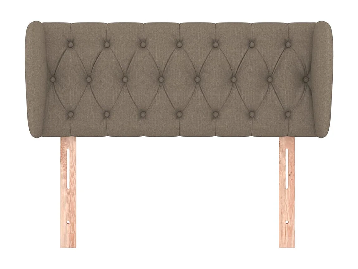 Mueble cabecero | Cabezal de cama | Cabecero de tela gris taupe 103x23x78/88 cm