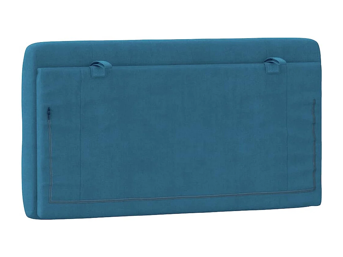 Hoofdbord | Hoofdbordkussen 100 cm fluweel blauw