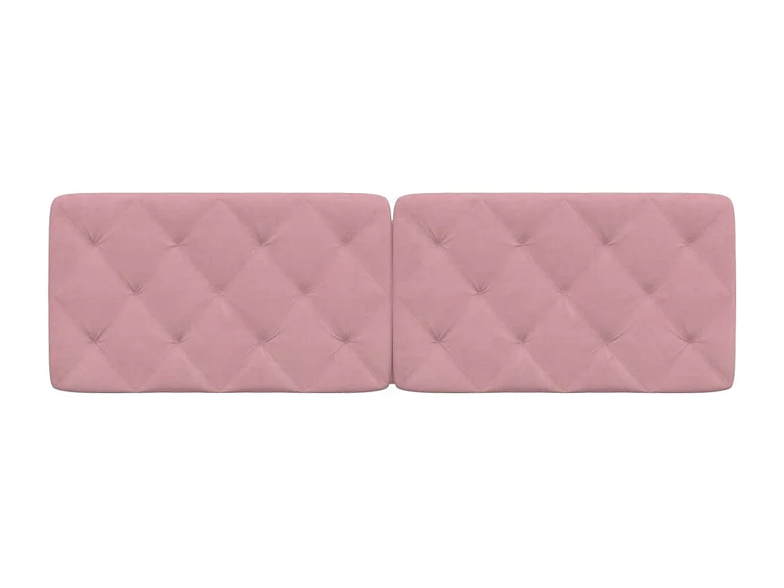 Cabecero de Cama | Cabezal de cama | Mueble de cabecero acolchado terciopelo rosa 160 cm