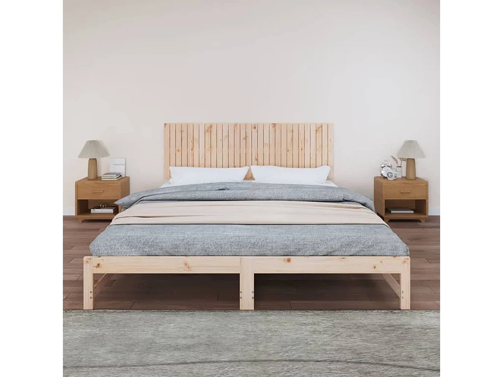 Tête de lit murale | Panneau de tête pour lit Moderne  185x3x60 cm Bois massif de pin