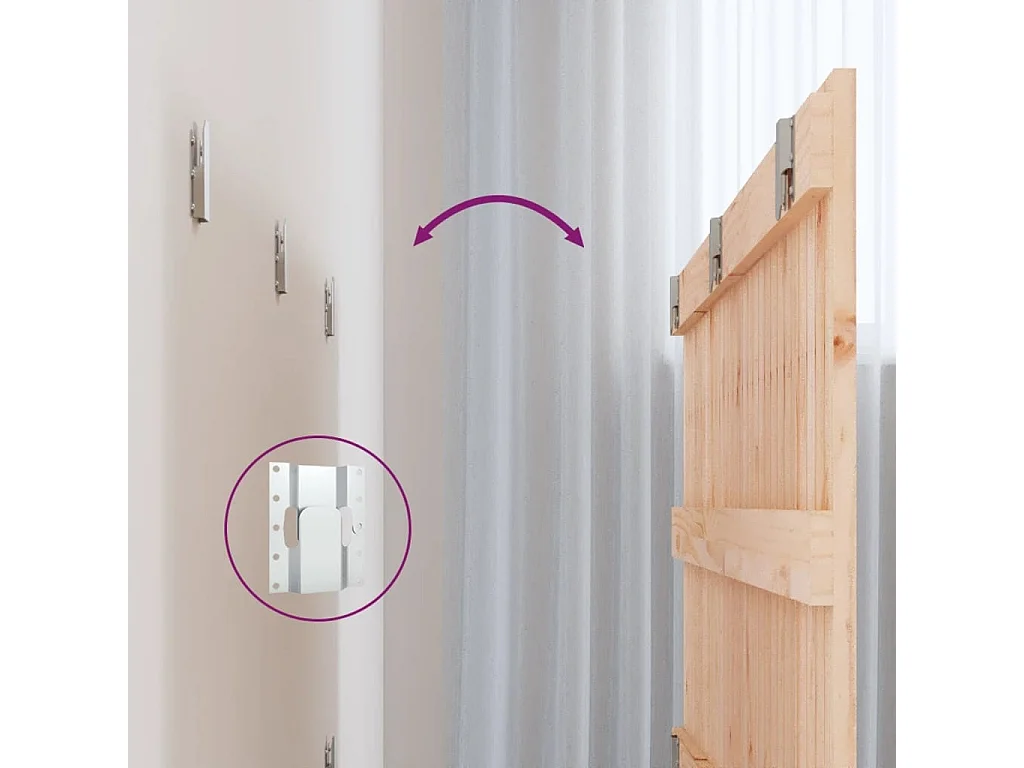 Tête de lit murale | Panneau de tête pour lit Moderne  185x3x60 cm Bois massif de pin