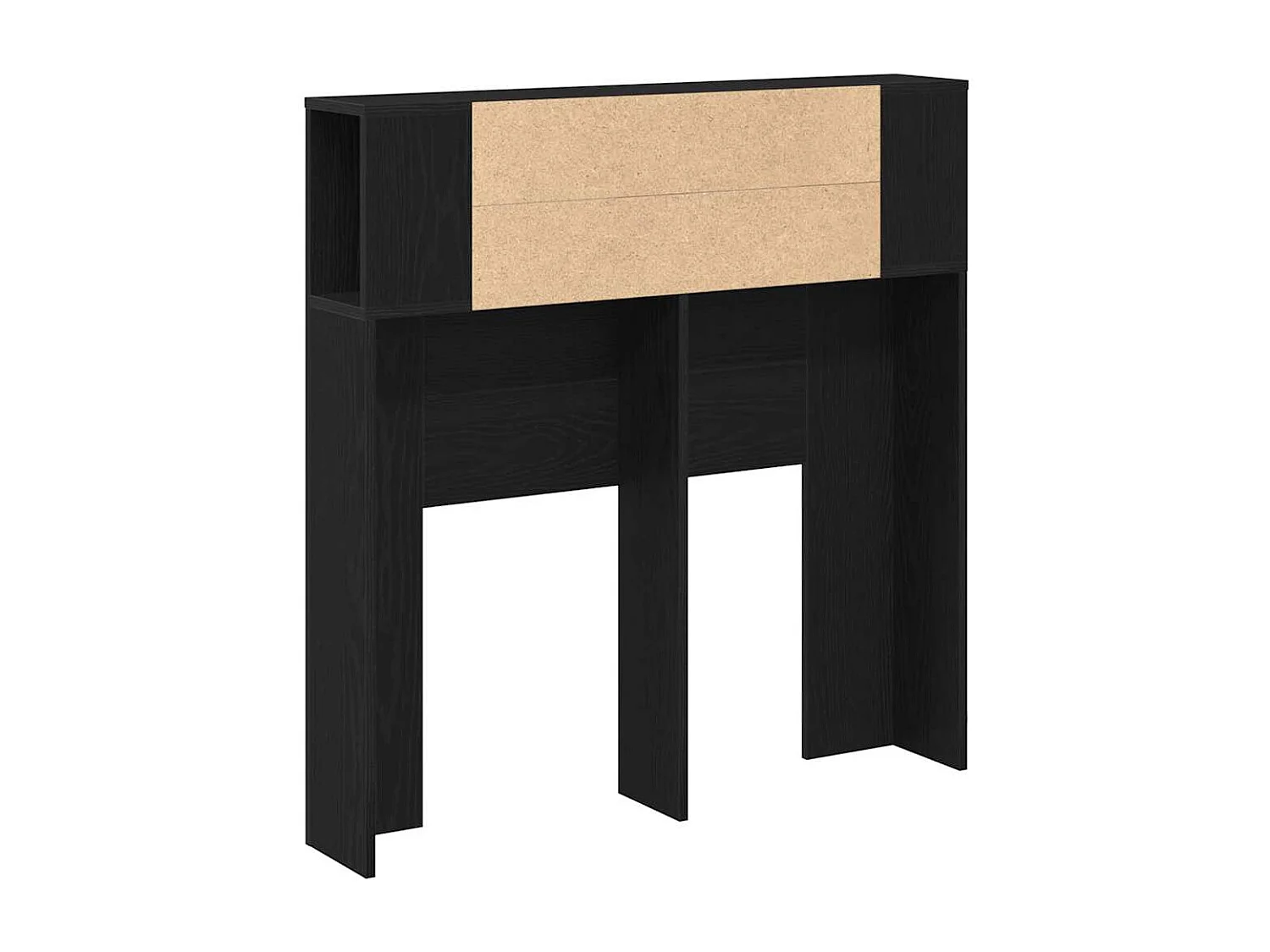 Tête de Lit | Panneau de tête pour lit Moderne Cabinet Chêne Noir 100x19x104,5 cm Fabriqué en Bois d'Ingénierie
