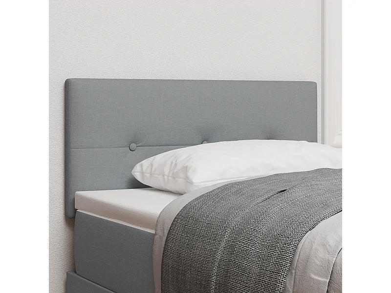 Tête de Lit | Panneau de tête pour lit Moderne avec Tête de Lit | Panneau de tête pour lit Moderne Gris clair 90 cm tissu