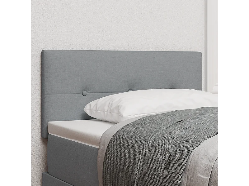 Tête de Lit | Panneau de tête pour lit Moderne avec Tête de Lit | Panneau de tête pour lit Moderne Gris clair 90 cm tissu