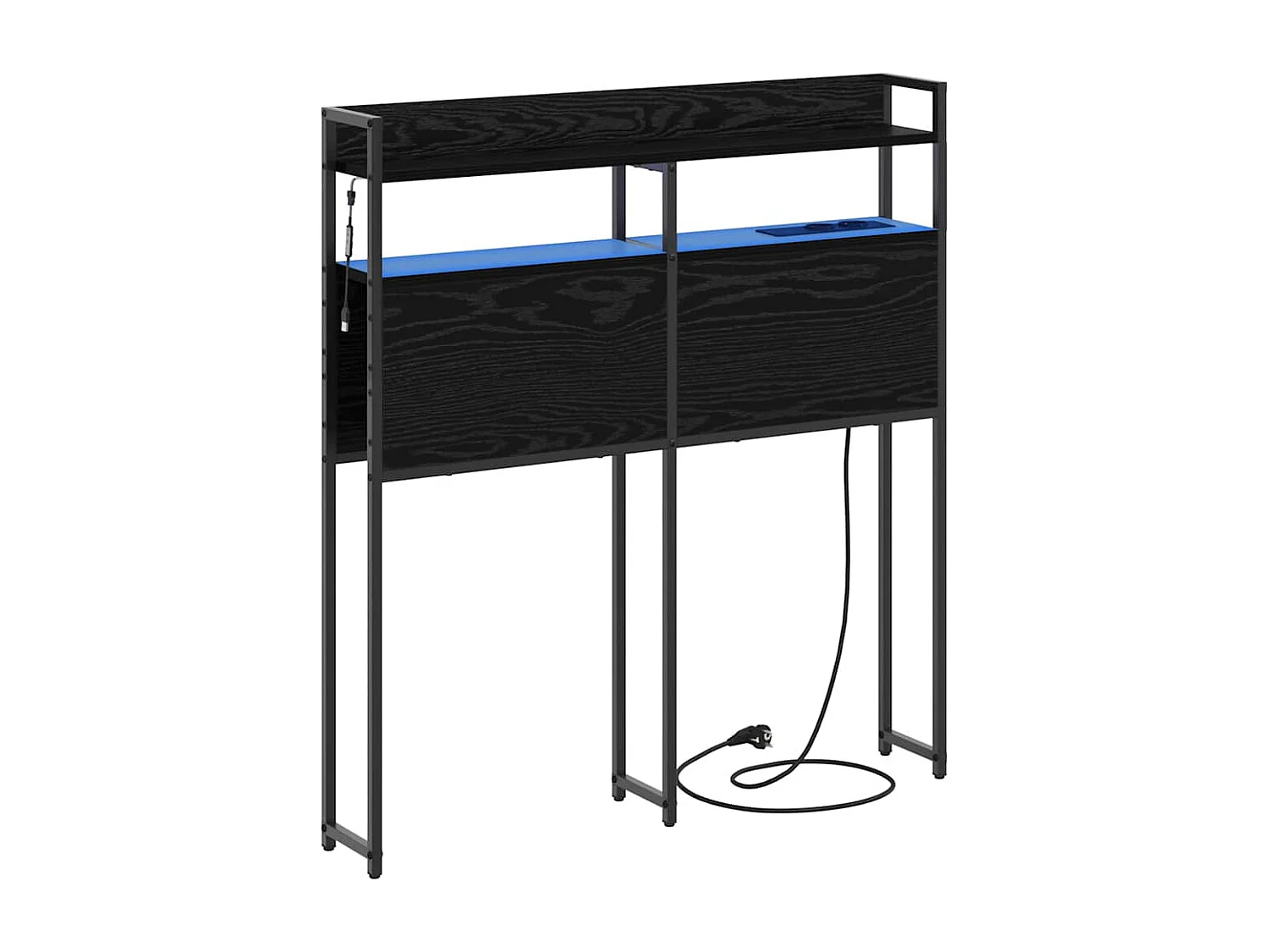 Tête de Lit de rangement | Panneau de tête pour lit Chêne noir 100 cm Bois d'ingénierie