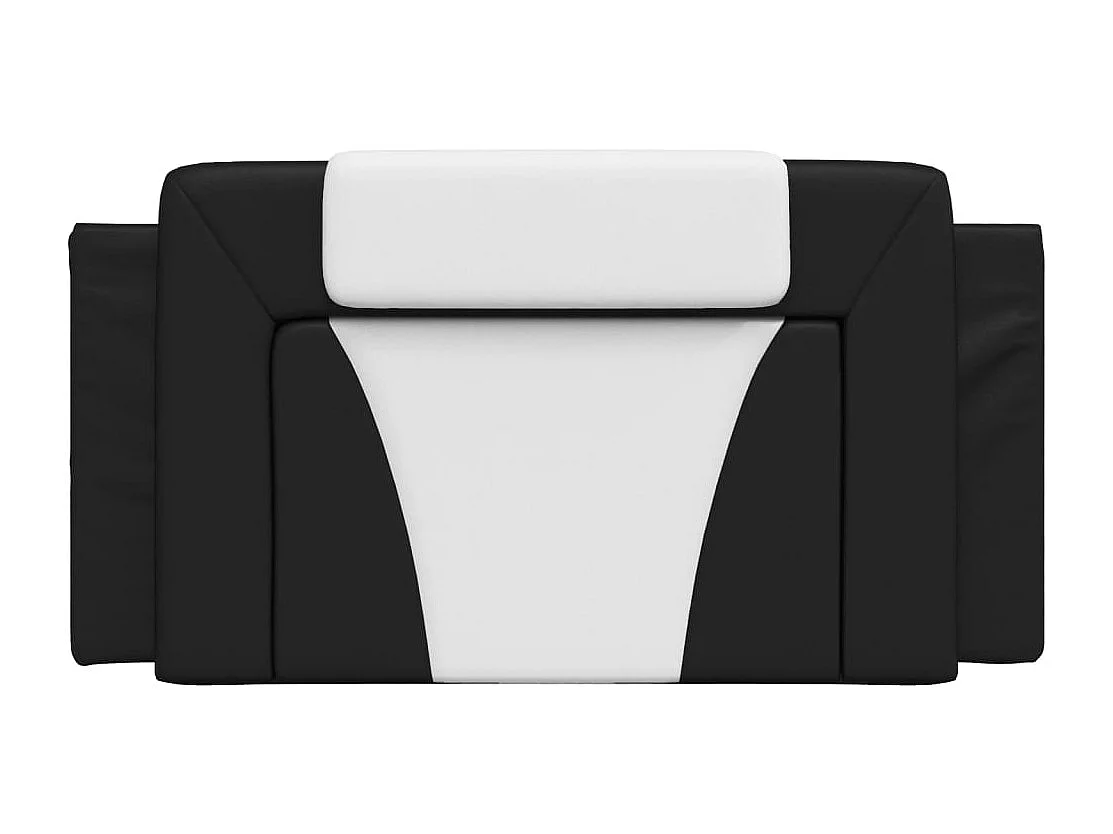 Tête de lit | Coussin de tête de lit | Tête de lit décoratif noir et blanc 100 cm similicuir