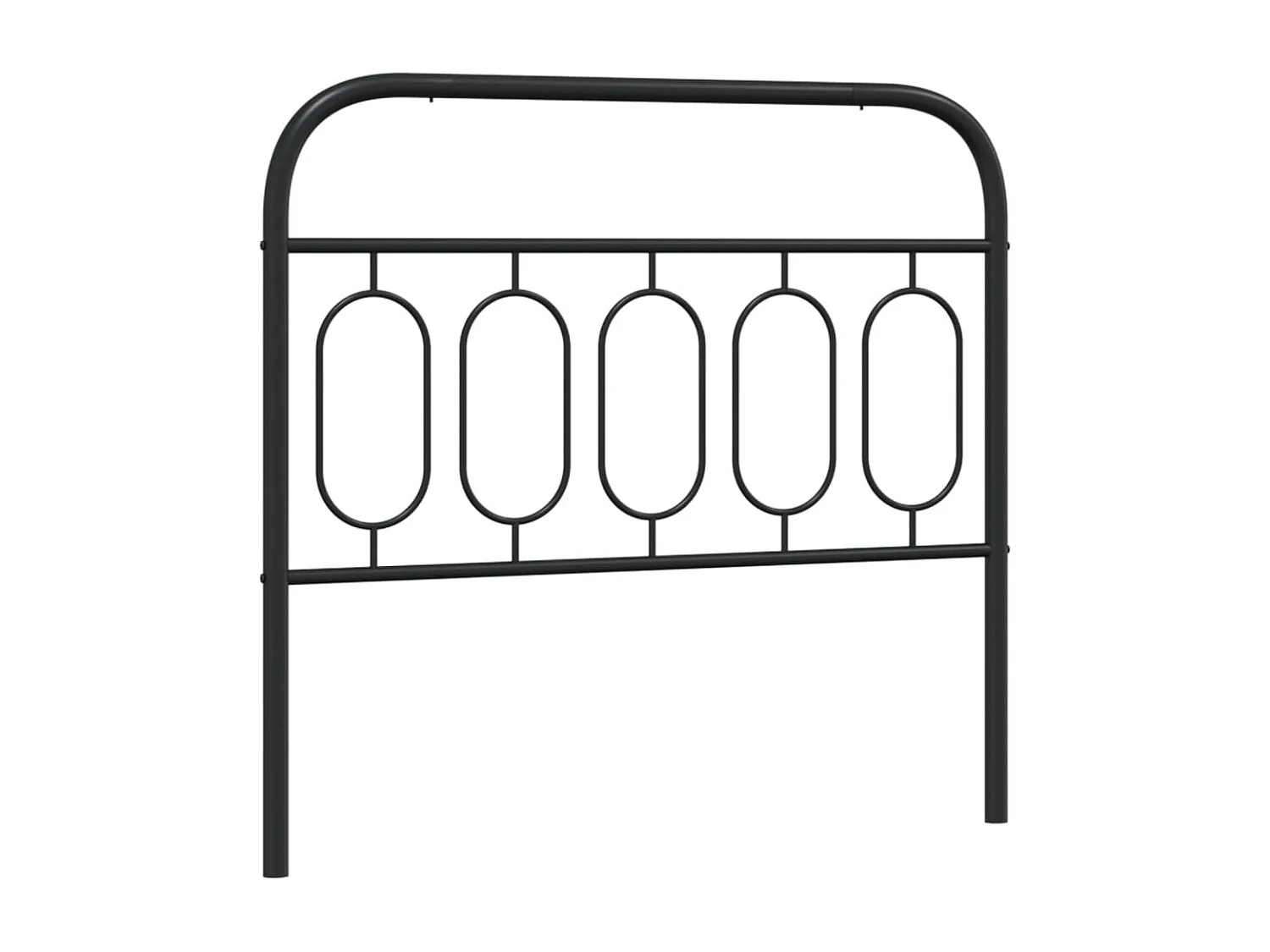 Mueble cabecero | Cabezal de cama | Cabecero de metal negro 107 cm