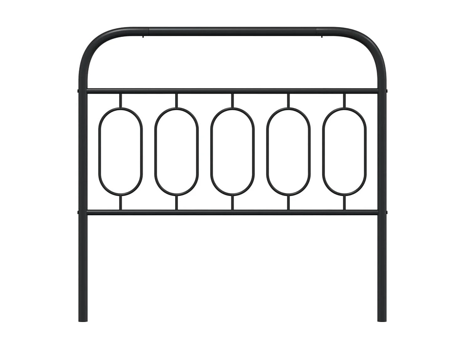 Mueble cabecero | Cabezal de cama | Cabecero de metal negro 107 cm