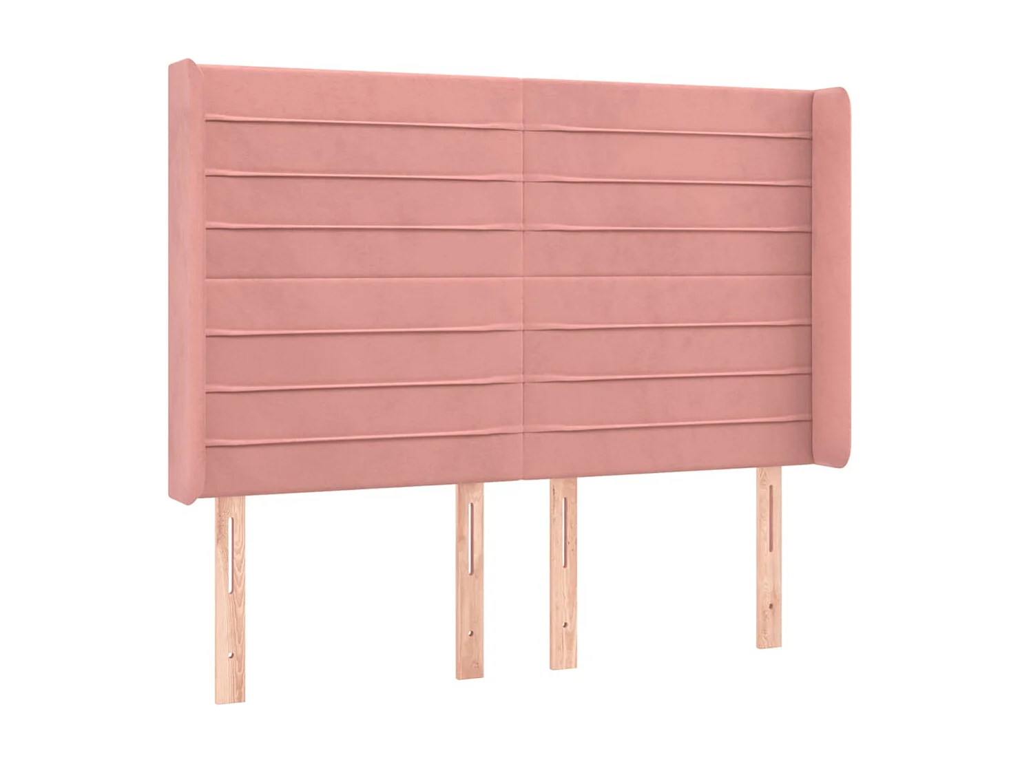 Hoofdbord | Hoofdeinde LED 147x16x118/128 cm fluweel roze