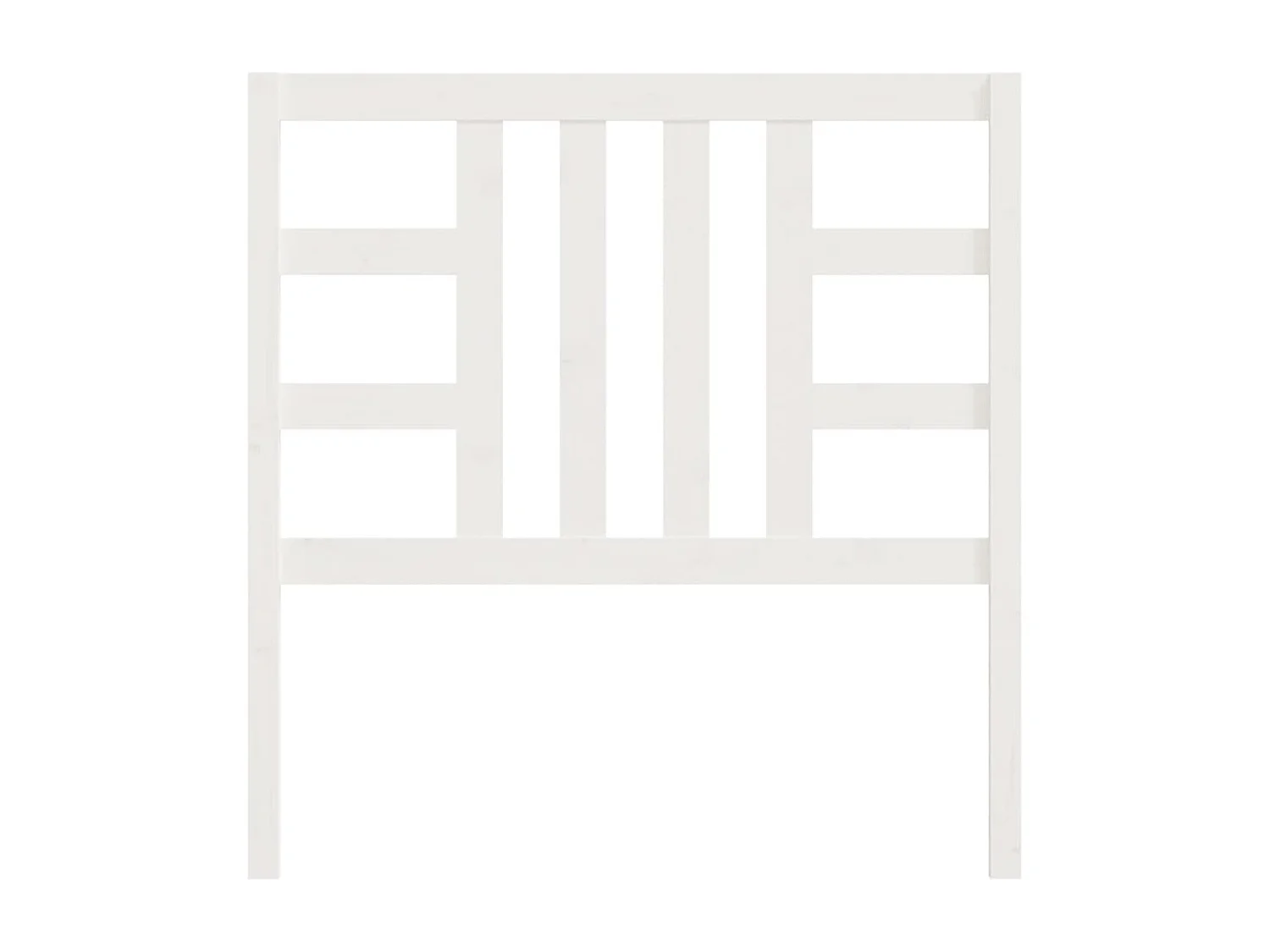 Tête de Lit | Panneau de tête pour lit Moderne Blanc 106x4x100 cm Bois massif de pin