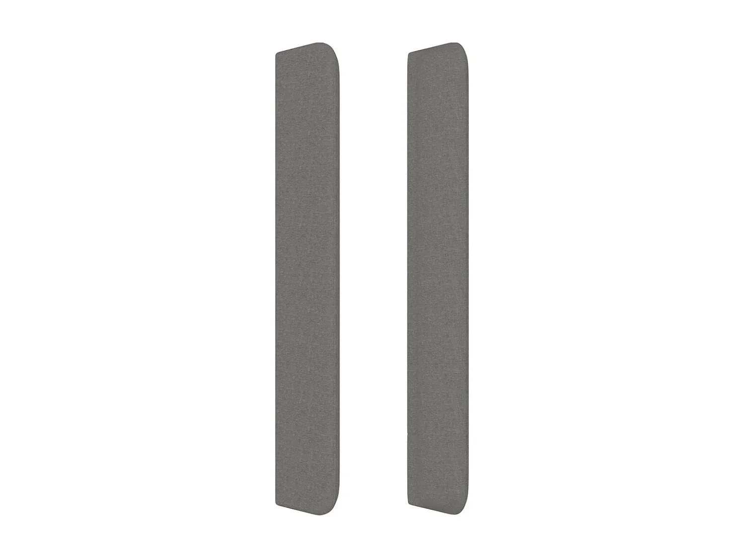 Tête de Lit | Panneau de tête pour lit Moderne avec oreilles Gris foncé 183x16x118/128 cm Tissu