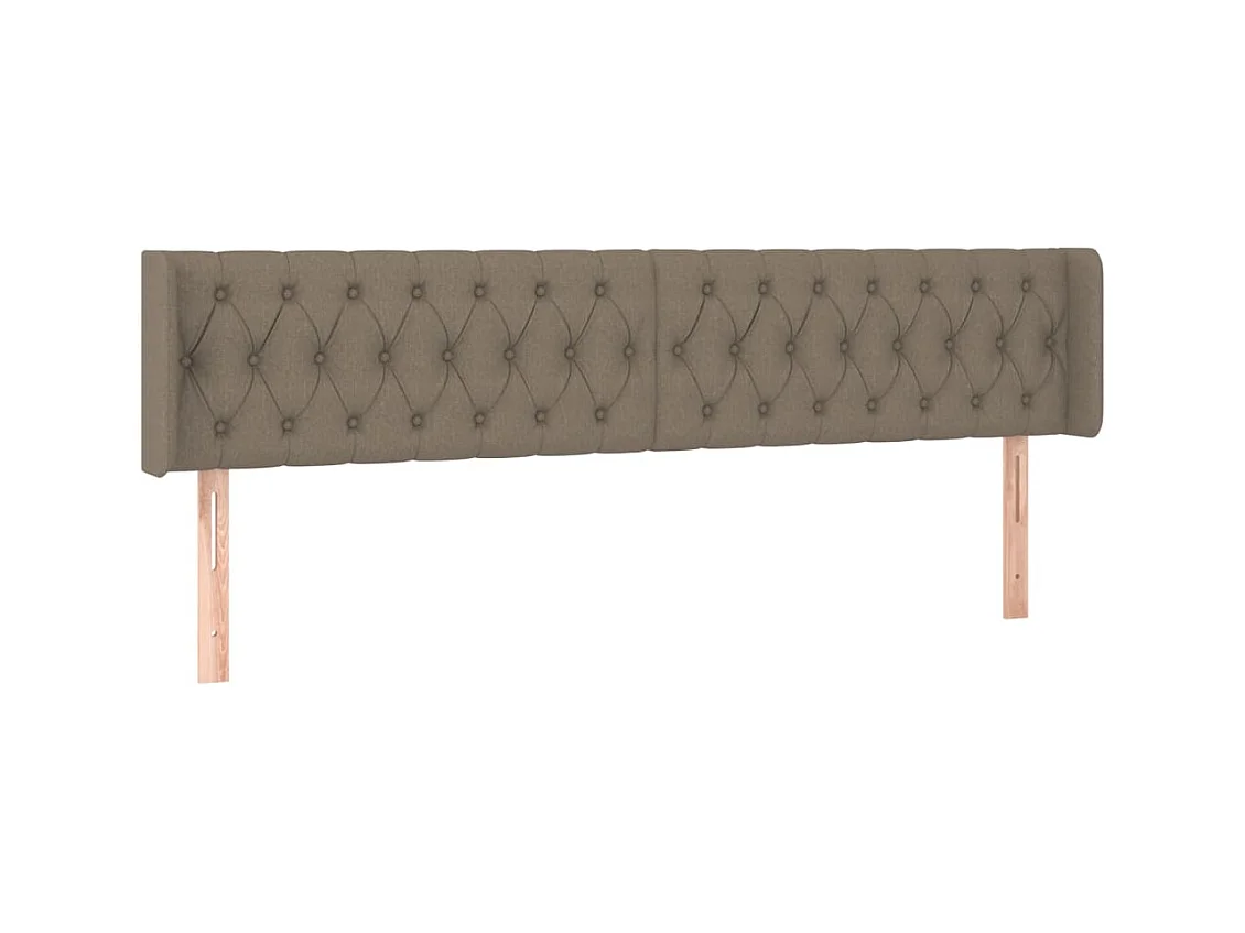 Mueble cabecero | Cabezal de cama | Cabecero de tela gris taupe 203x16x78/88 cm