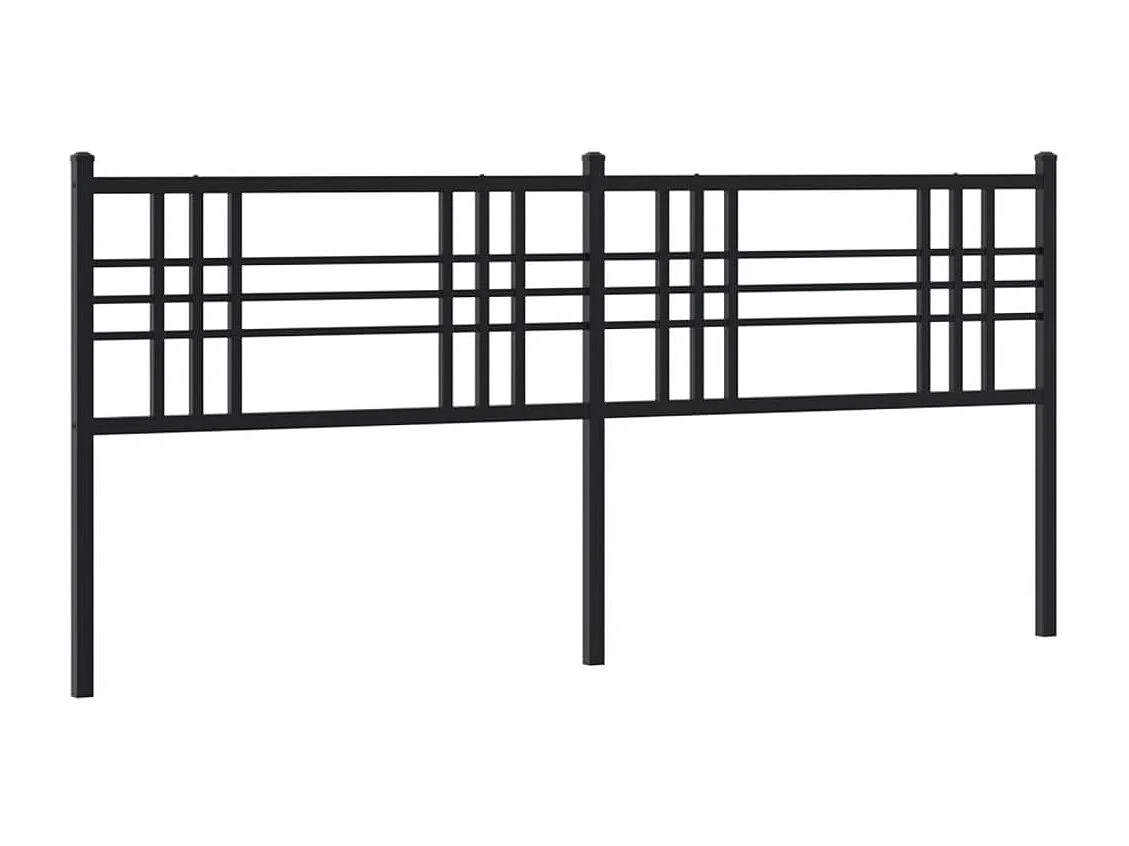 Mueble cabecero | Cabezal de cama | Cabecero de metal negro 193 cm