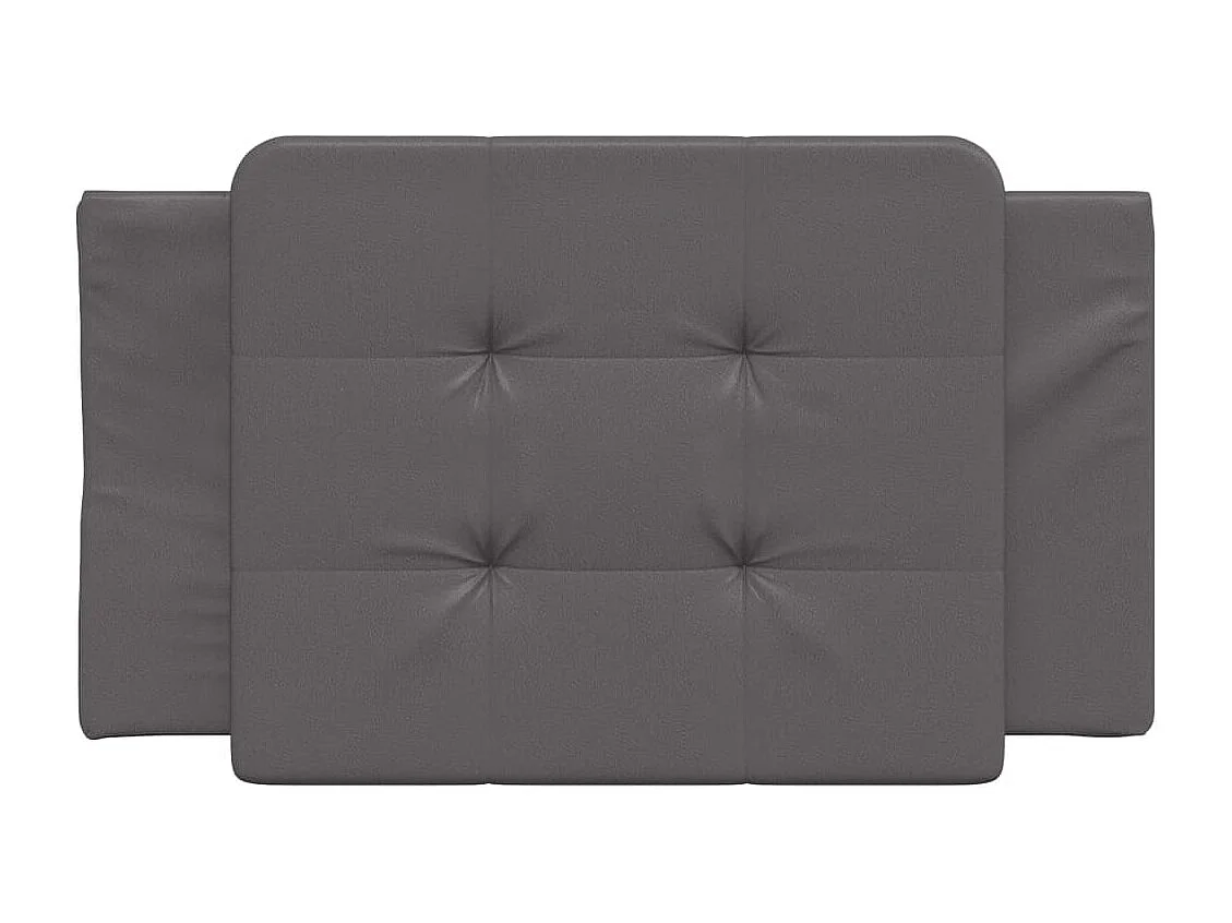 Cabecero de Cama | Cabezal de cama | Mueble de cabecero acolchado Zadar cuero sintético gris 90 cm