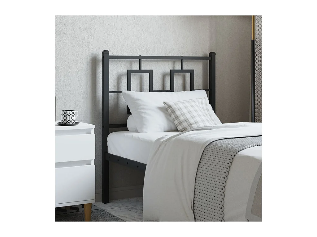 Mueble cabecero | Cabezal de cama | Cabecero de metal negro 75 cm