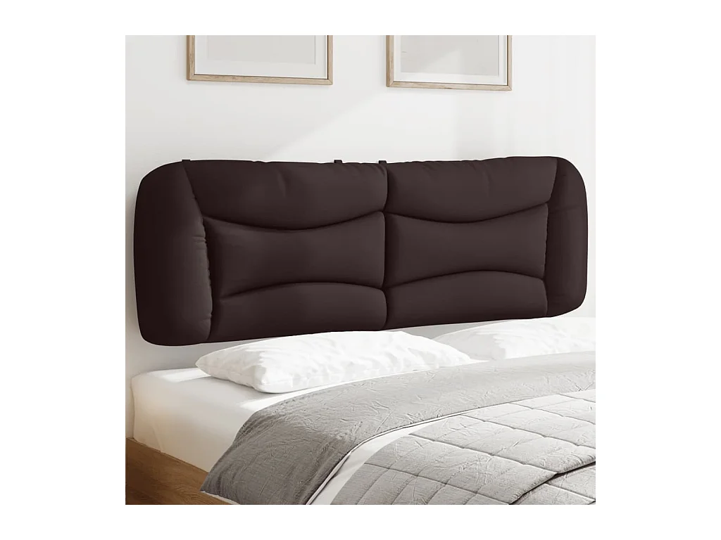 Cabecero de Cama | Cabezal de cama | Mueble de cabecero acolchado Hvar tela marrón oscuro 160 cm