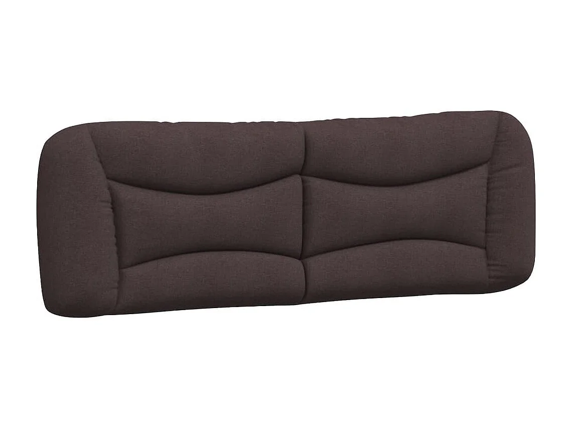Cabecero de Cama | Cabezal de cama | Mueble de cabecero acolchado Hvar tela marrón oscuro 160 cm