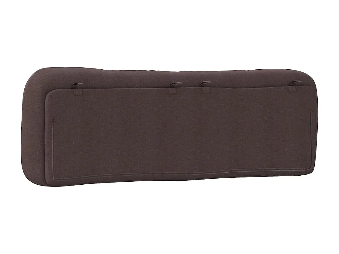 Cabecero de Cama | Cabezal de cama | Mueble de cabecero acolchado Hvar tela marrón oscuro 160 cm