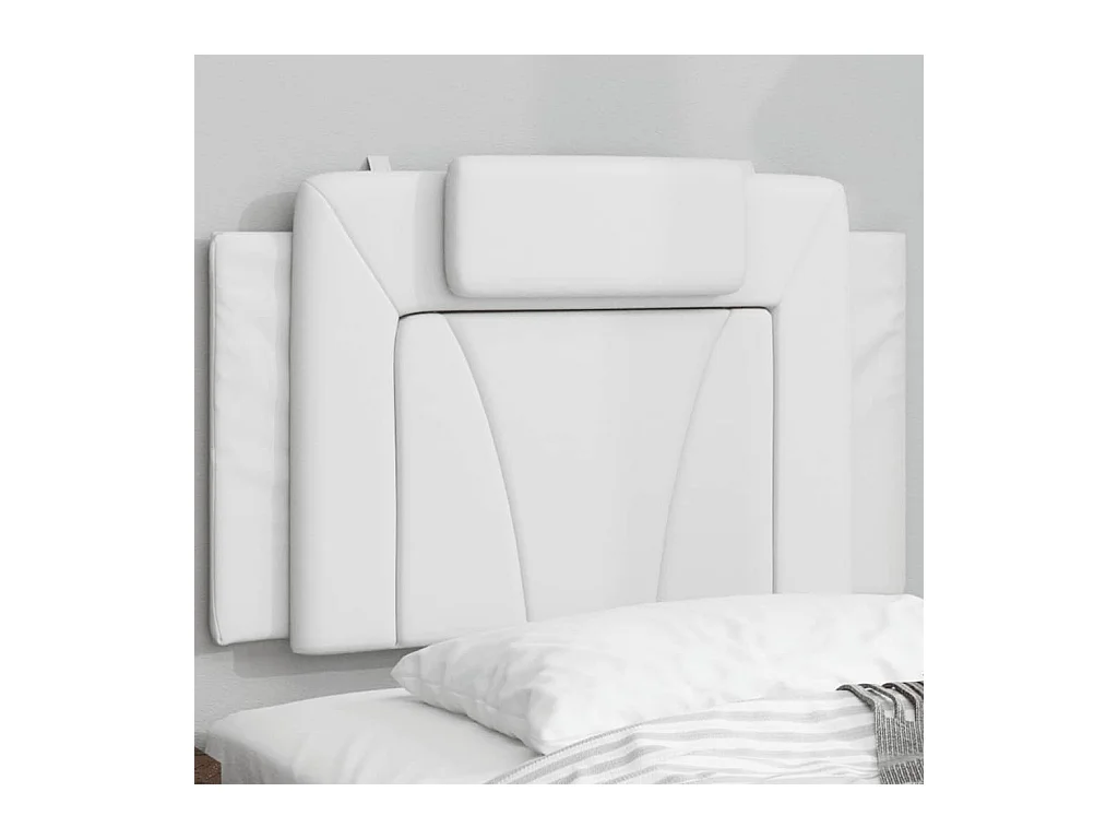 Tête de lit | Coussin de tête de lit | Tête de lit décoratif blanc 90 cm similicuir