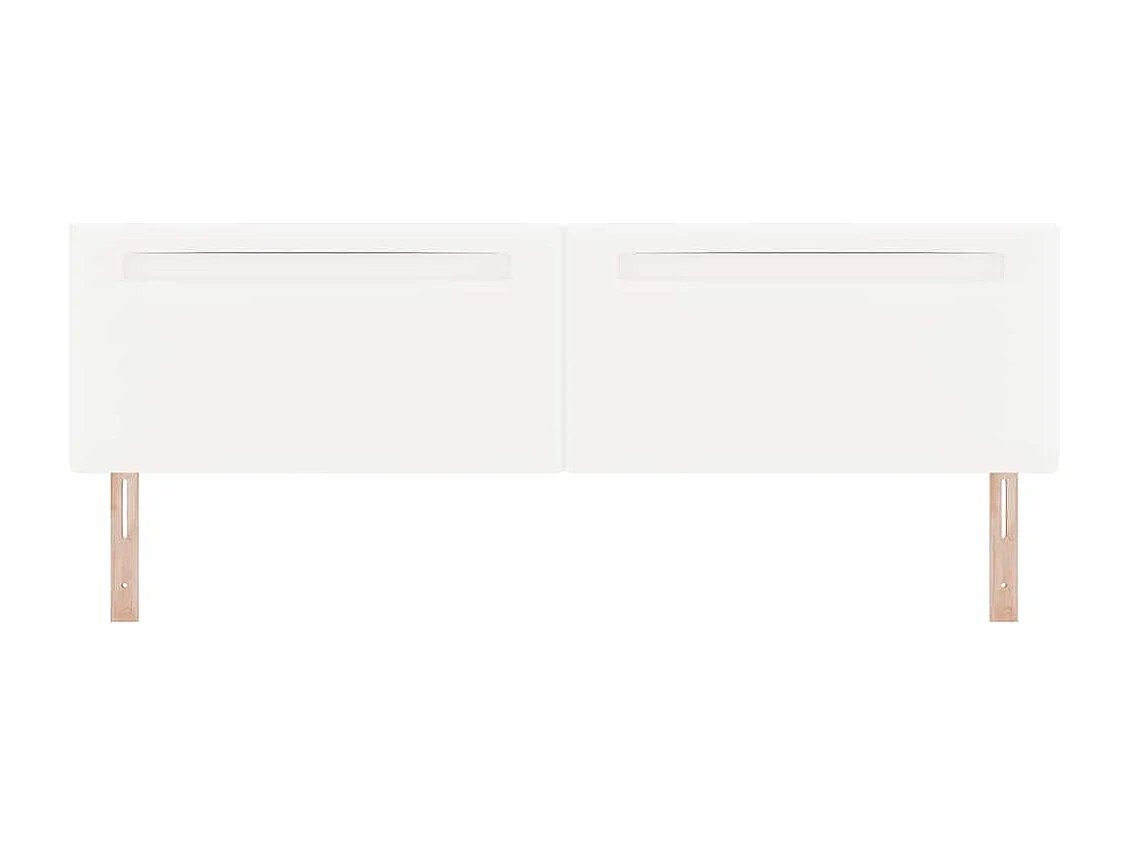 Cabecero | Cabezal de Cama | Mueble cabecero con luces de tiras LED Montaje en la pared 200 cm PVC