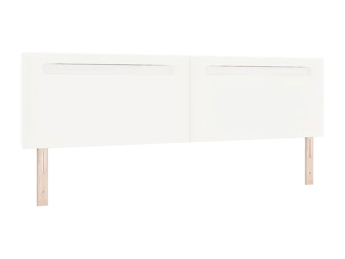 Tête de lit Montage mural | Panneau de tête pour lit Moderne  avec tête de lit Blanc 200 cm PVC