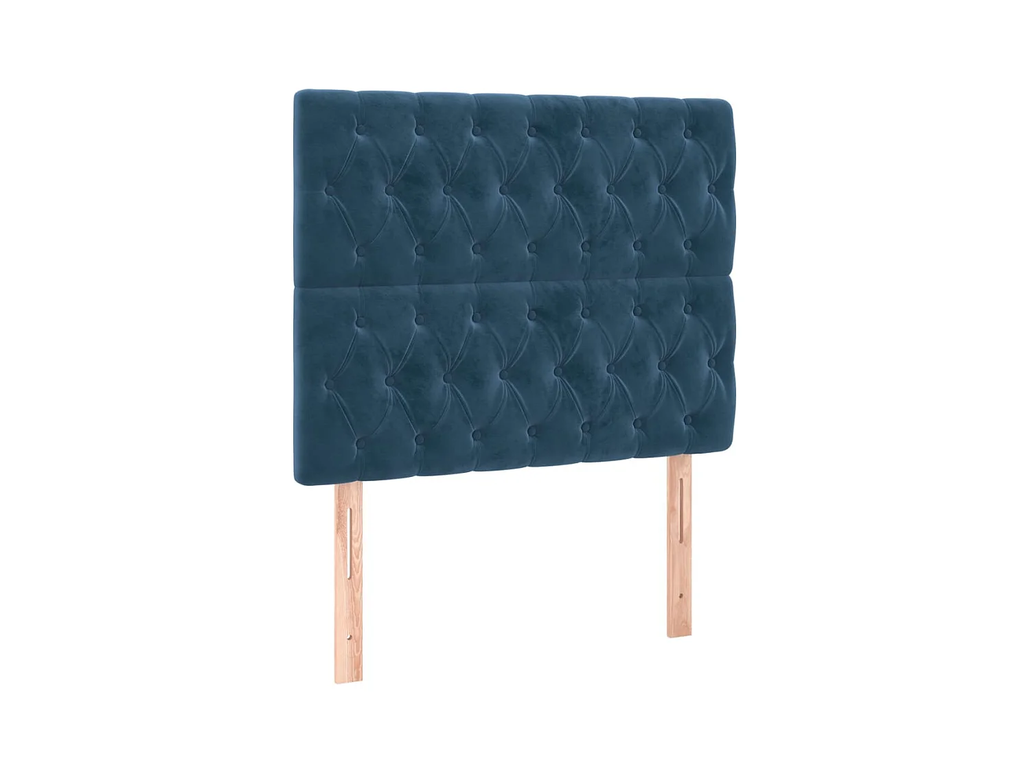 Cabecero | Cabezal de Cama | Mueble cabecero con luces LED terciopelo azul oscuro 90x7x118/128 cm