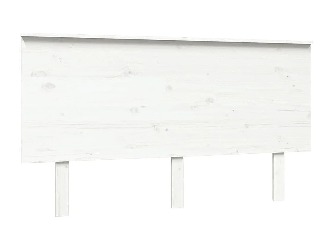Tête de Lit | Panneau de tête pour lit Moderne Blanc 144x6x82,5 cm Bois massif de pin