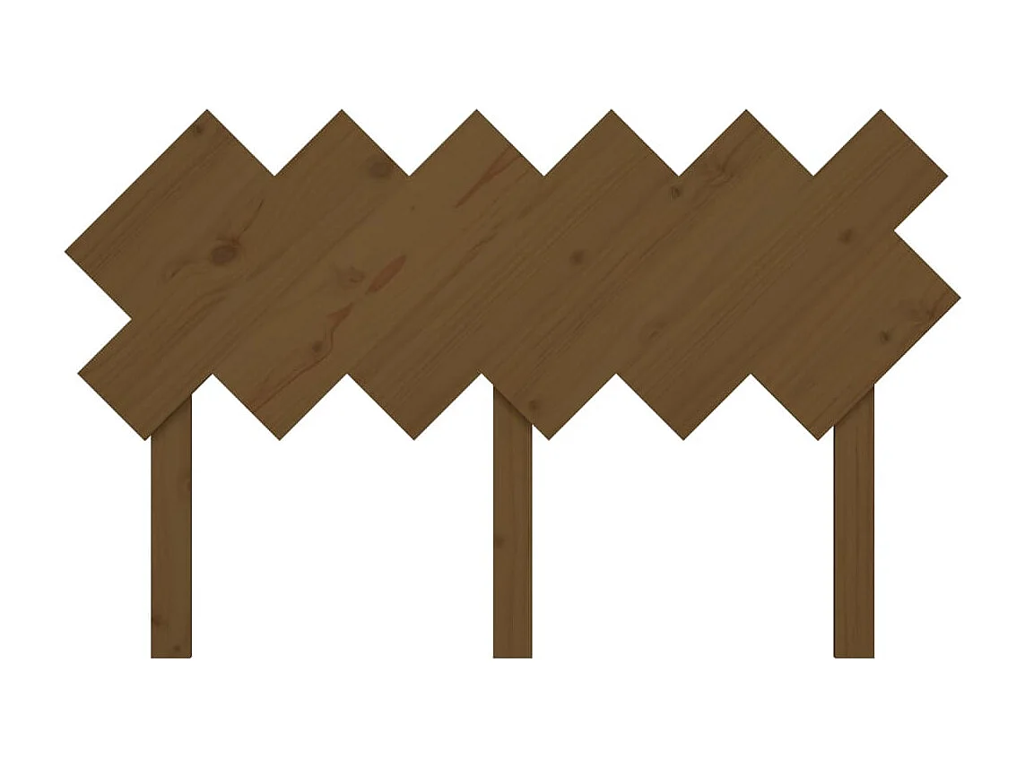 Cabecero de Cama | Cabezal de cama | Mueble de cabecero madera maciza de pino marrón miel 132x3x81cm