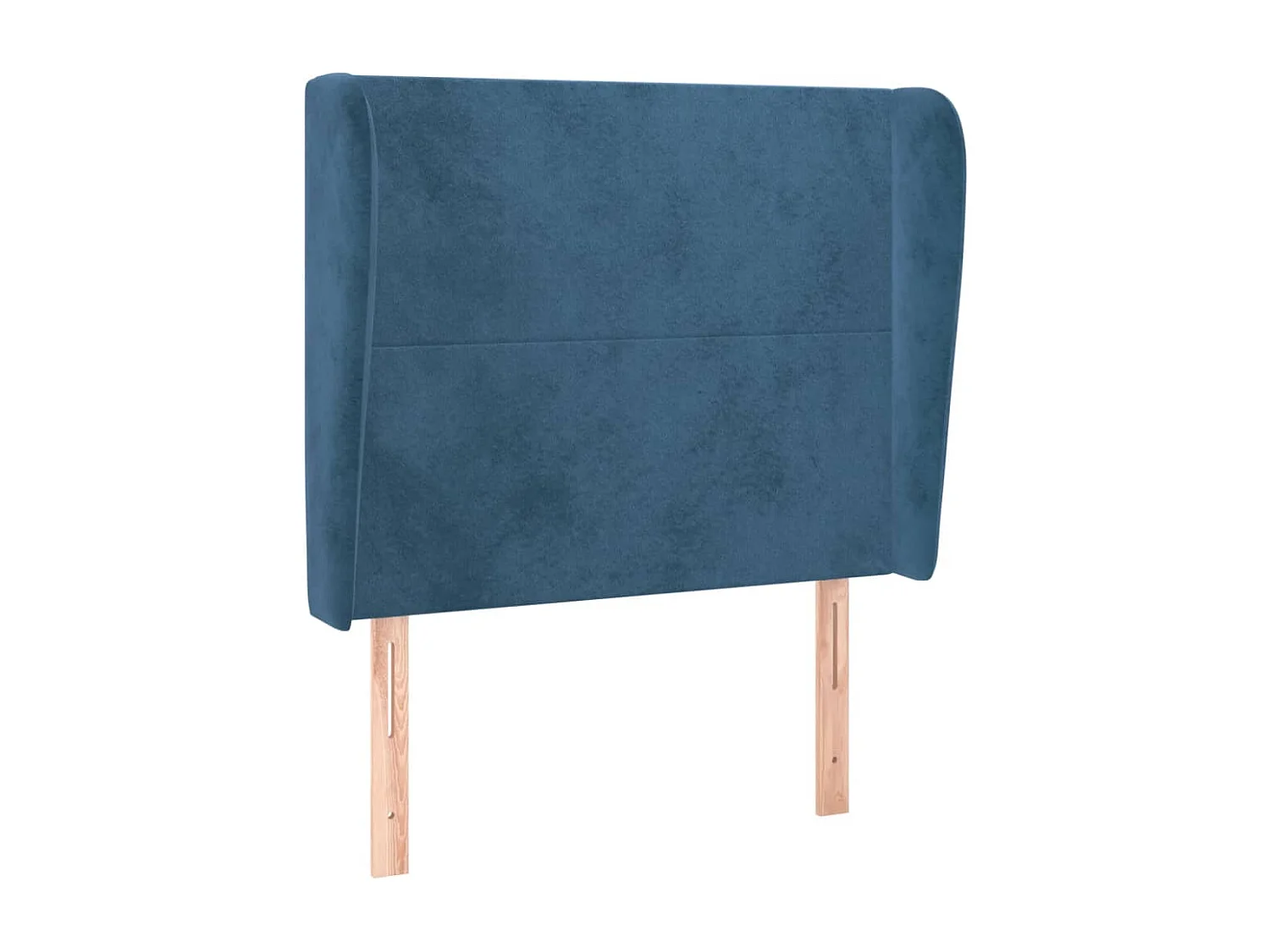 Tête de Lit | Panneau de tête pour lit Moderne avec oreilles Bleu foncé 93x23x118/128 cm Velours