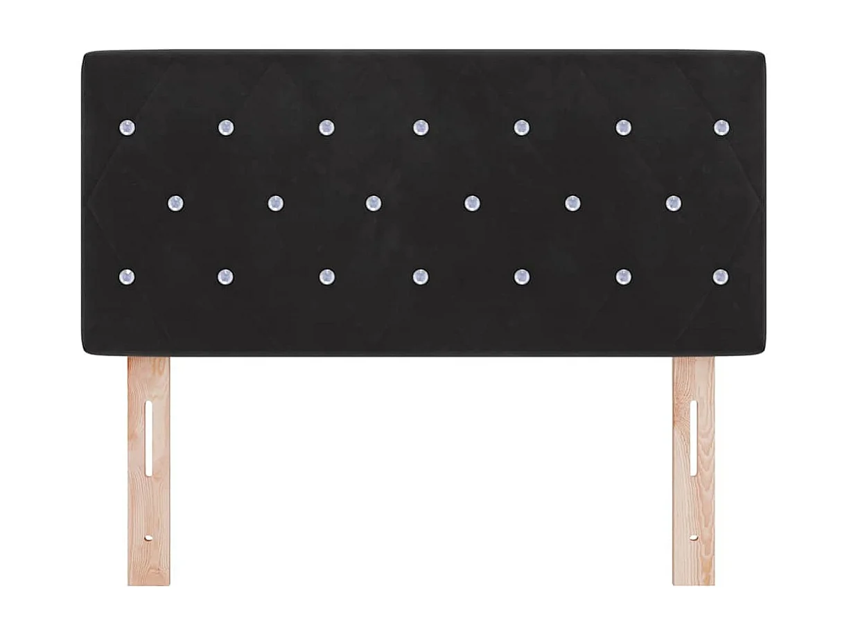 Tête de Lit | Panneau de tête pour lit Moderne en Velours Argyle Manuel Noir 90 cm Velours