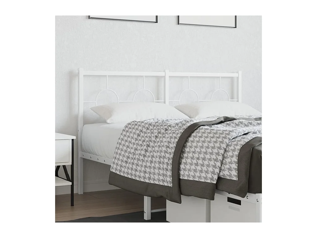 Mueble cabecero | Cabezal de cama | Cabecero de metal blanco 135 cm