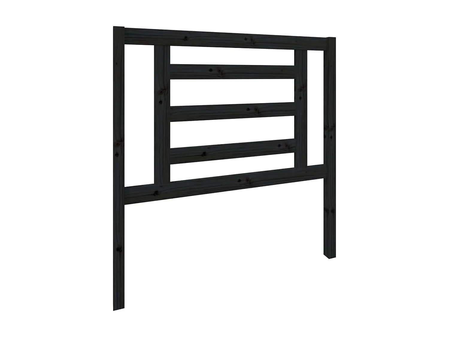 Tête de Lit | Panneau de tête pour lit Moderne Noir 96x4x100 cm Bois massif de pin