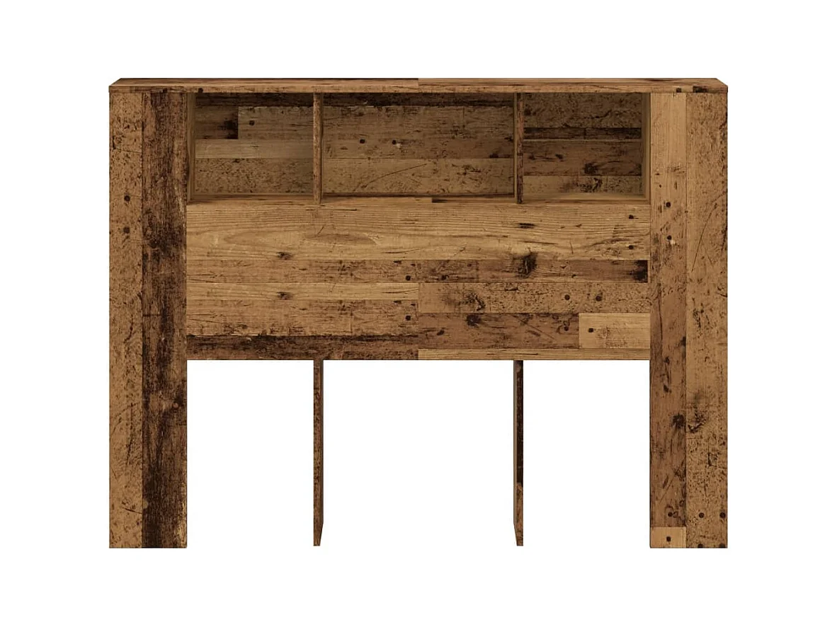 Mueble cabecero | Cabecero | Cabezal de cama armario madera ingeniería envejecida 140x18,5x102,5 cm
