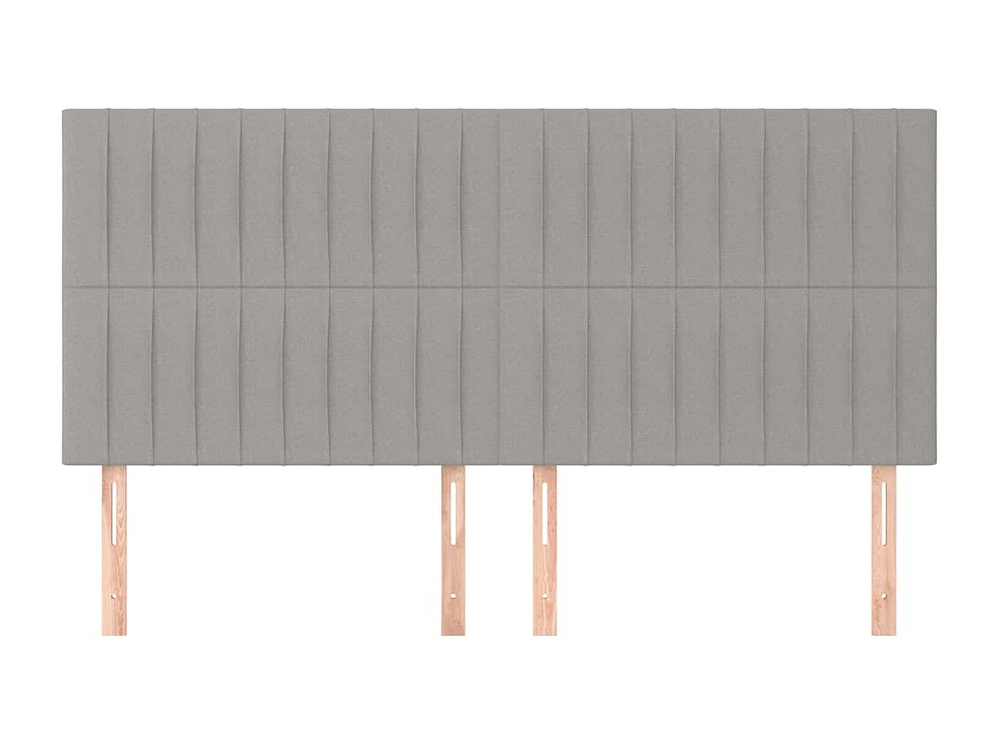 Têtes de lit | Panneaux de tête pour lit Moderne 4 pcs Gris clair 90x5x78/88 cm Tissu
