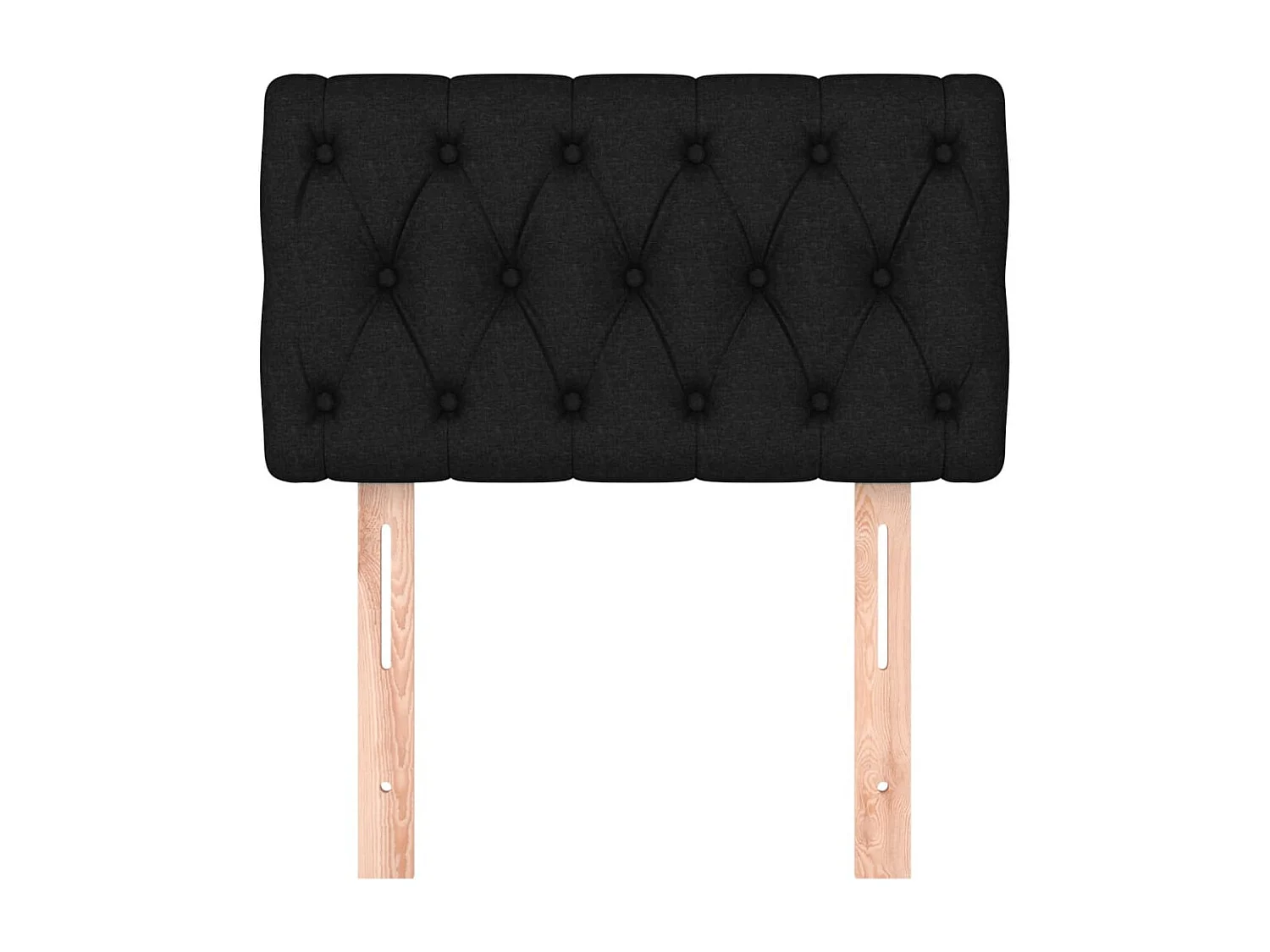 Mueble cabecero | Cabezal de cama | Cabecero de tela negro 80x7x78/88 cm