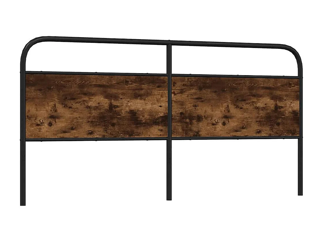 Tête de Lit | Panneau de tête pour lit Moderne chêne fumé 190 cm acier et bois d'ingénierie
