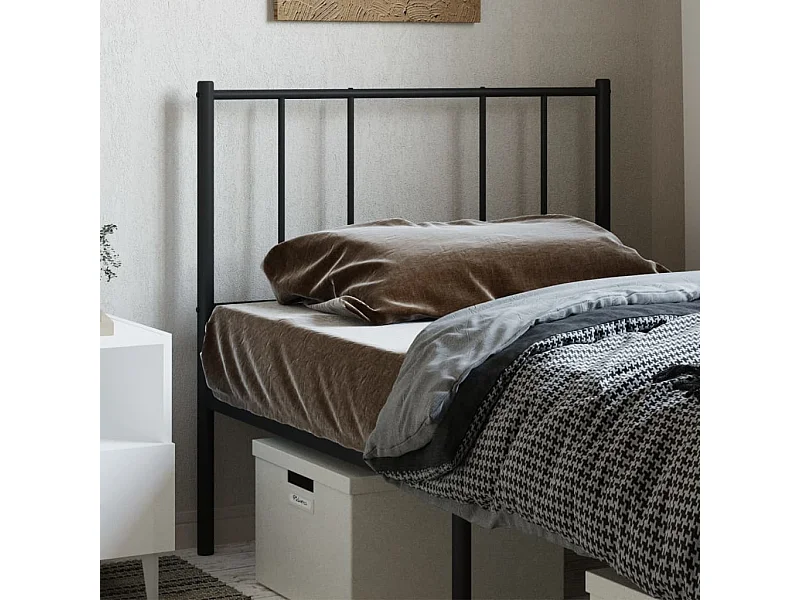 Mueble cabecero | Cabezal de cama | Cabecero de metal negro 90 cm