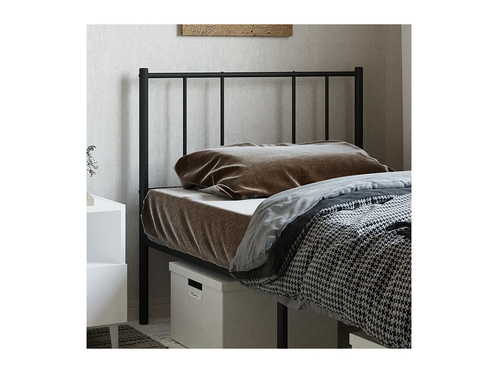 Mueble cabecero | Cabezal de cama | Cabecero de metal negro 90 cm