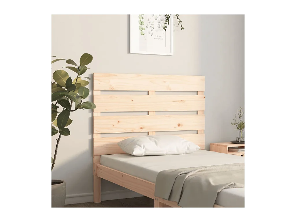 Tête de Lit | Panneau de tête pour lit Moderne 100x3x80 cm Bois massif de pin