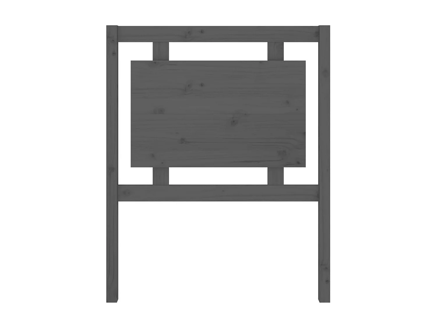 Cabecero de Cama | Cabezal de cama | Mueble de cabecero madera maciza de pino gris 80,5x4x100 cm