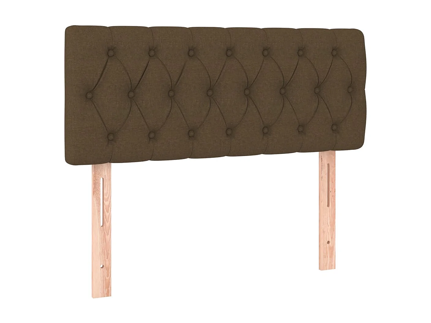 Hoofdbord | Hoofdeinde LED 100x7x78/88 cm stof donkerbruin