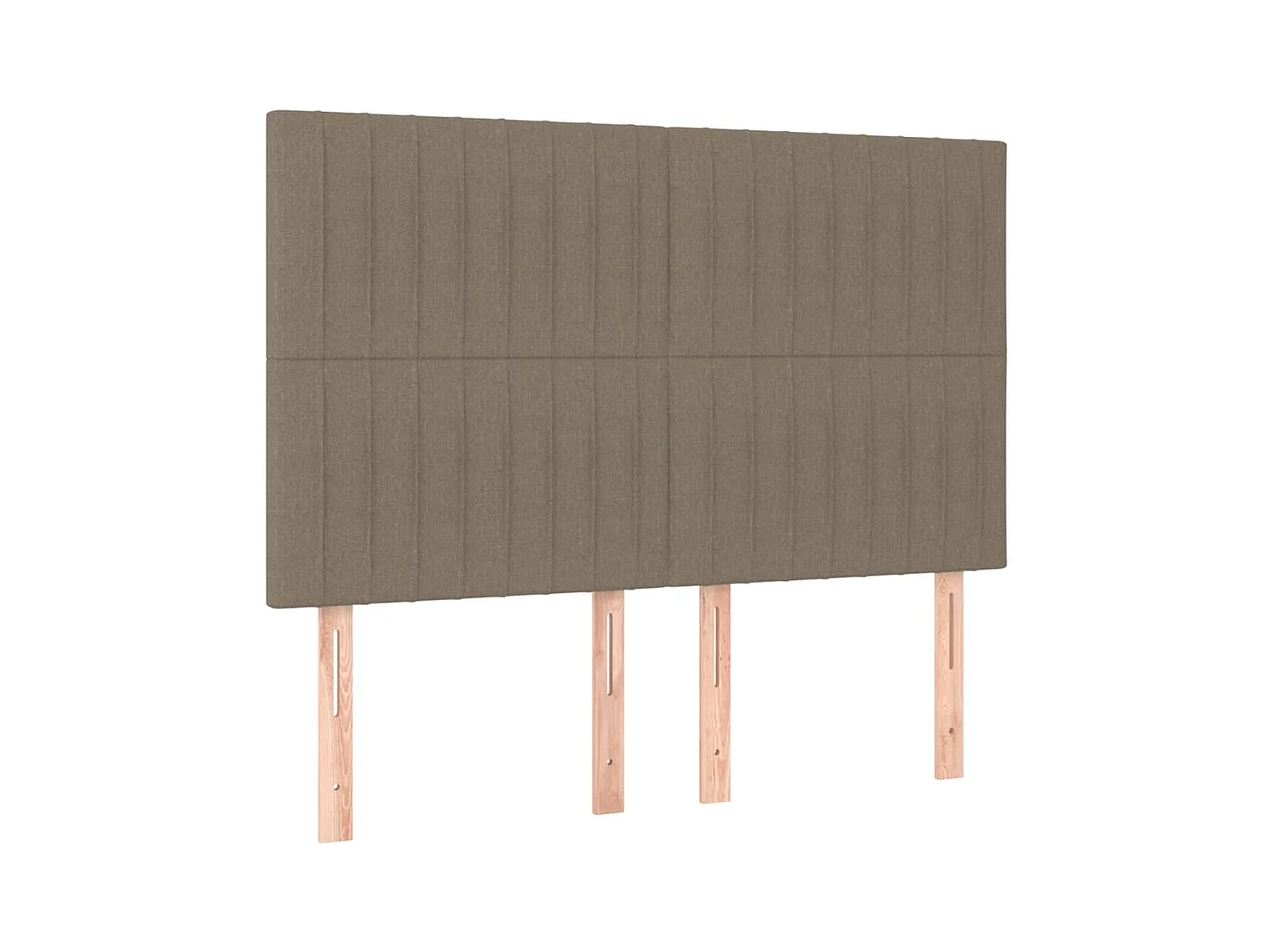 Cabeceros | Cabezal de cama | Mueble de cabecero 4 unidades tela gris taupe 72x5x78/88 cm