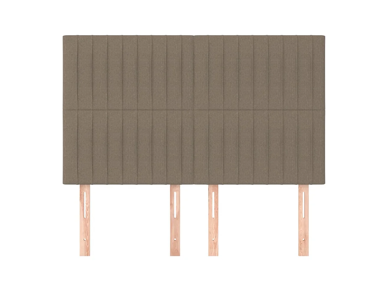 Cabeceros | Cabezal de cama | Mueble de cabecero 4 unidades tela gris taupe 72x5x78/88 cm