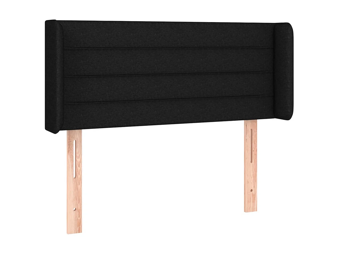 Mueble cabecero | Cabezal de cama | Cabecero de tela negro 93x16x78/88 cm