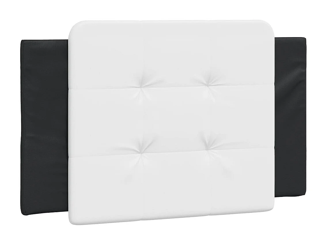 Tête de lit | Coussin de tête de lit | Tête de lit décoratif noir et blanc 90 cm similicuir