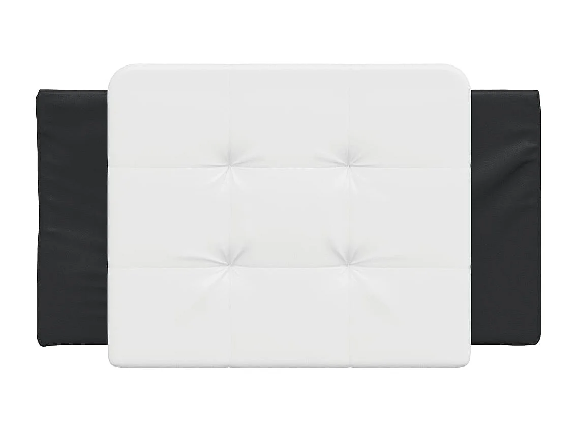 Tête de lit | Coussin de tête de lit | Tête de lit décoratif noir et blanc 90 cm similicuir