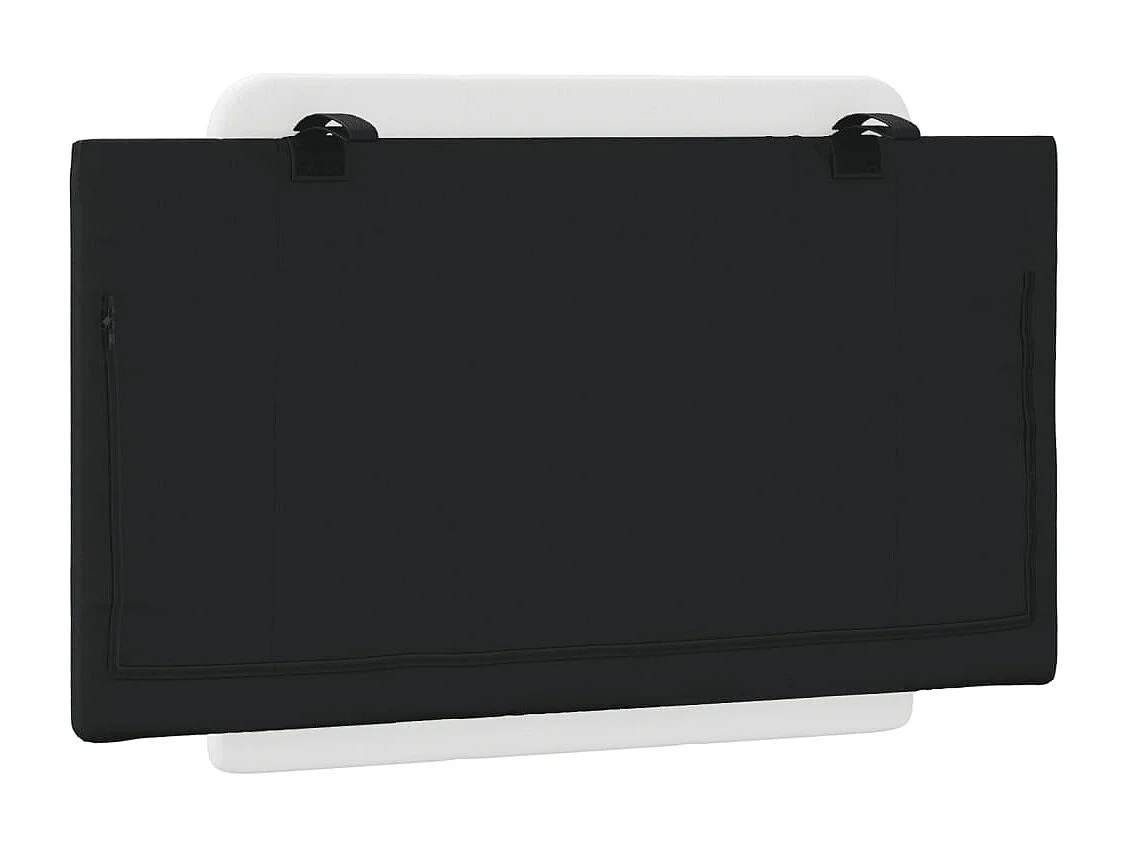 Tête de lit | Coussin de tête de lit | Tête de lit décoratif noir et blanc 90 cm similicuir