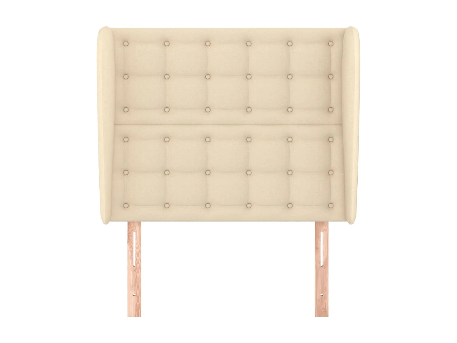 Tête de Lit | Panneau de tête pour lit Moderne avec oreilles Crème 83x23x118/128 cm Tissu