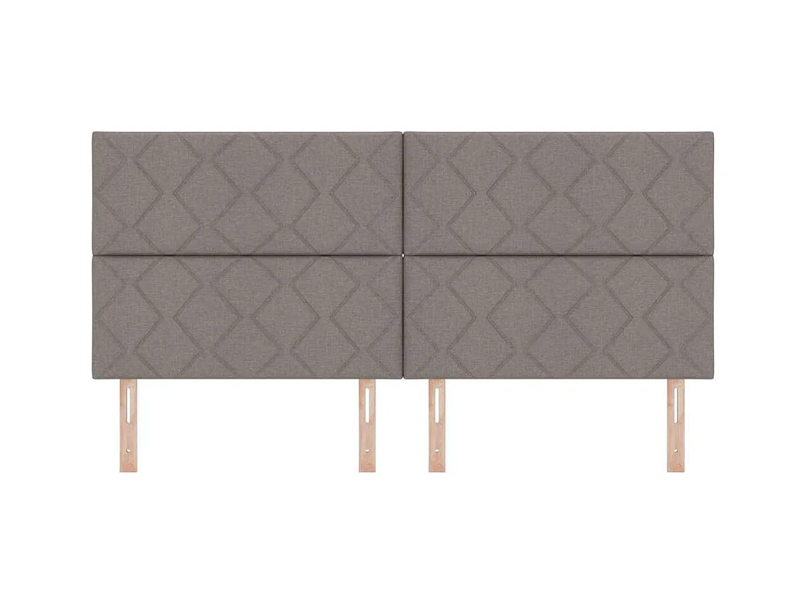 Tête de Lit | Panneau de tête pour lit Moderne en Tissu Geometric Manuel Taupe 200 cm tissu